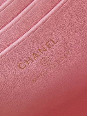 Chanel AP4301 Clutch Embossed Rhinestone with Chain Vanity Box bag Light Pink - Default Title - View 9