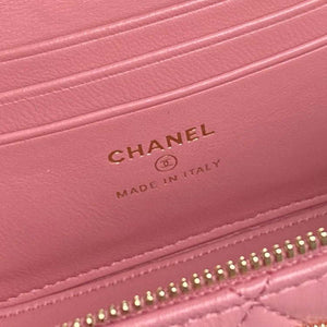 Chanel AP4301 Clutch Embossed Rhinestone with Chain Vanity Box bag Pink - Default Title - View 9