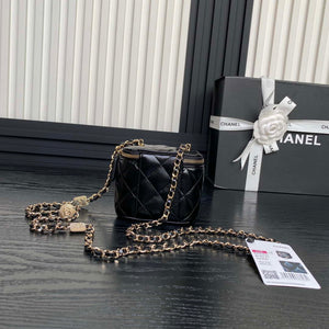 Chanel AP4302 Mini Clutch Embossed Rhinestone with Chain Vanity Box bag Black - Default Title - View 2