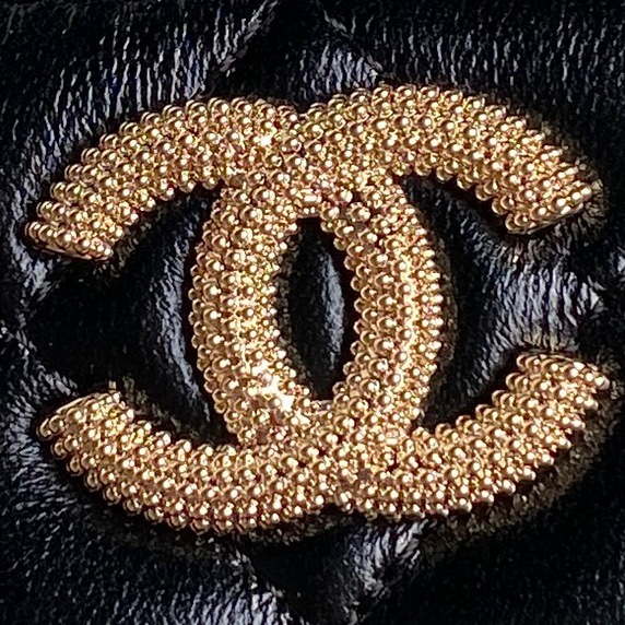 Chanel AP4302 Mini Clutch Embossed Rhinestone with Chain Vanity Box bag Black - Default Title - View 3