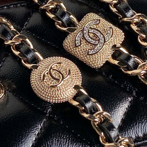 Chanel AP4302 Mini Clutch Embossed Rhinestone with Chain Vanity Box bag Black - Default Title - View 4