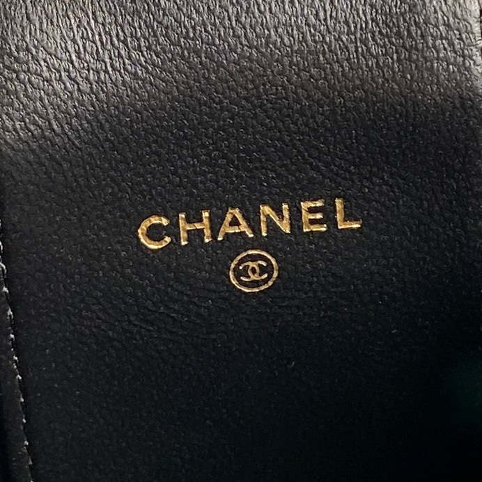 Chanel AP4302 Mini Clutch Embossed Rhinestone with Chain Vanity Box bag Black