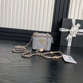 Chanel AP4302 Mini Clutch Embossed Rhinestone with Chain Vanity Box bag Gray - Default Title - View 1