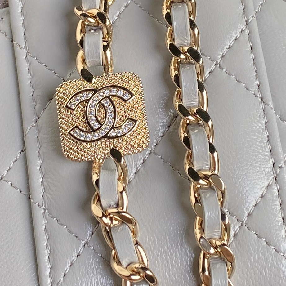 Chanel AP4302 Mini Clutch Embossed Rhinestone with Chain Vanity Box bag Gray