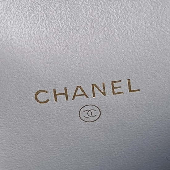 Chanel AP4302 Mini Clutch Embossed Rhinestone with Chain Vanity Box bag Gray - Default Title - View 9