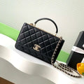 Chanel AP4323 Wallet On Chain Lambskin Diamant¨¦ Gold Black