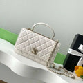 Chanel AP4323 Wallet On Chain Lambskin Diamant¨¦ Gold White