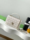Chanel AP4323 Wallet On Chain Lambskin Diamant¨¦ Gold White