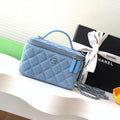 Chanel AP4404 25C Vanity with Chain Denim & Gold-Tone Metal Blue - Default Title - View 1