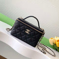 Chanel AP4404 Long Vanity with Chain Grained Calfskin & Gold-Tone Metal - Default Title - View 1