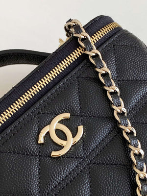 Chanel AP4404 Long Vanity with Chain Grained Calfskin & Gold-Tone Metal - Default Title - View 5