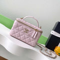 Chanel AP4404 Long Vanity with Chain Grained Calfskin & Gold-Tone Metal Light Pink - Default Title - View 1