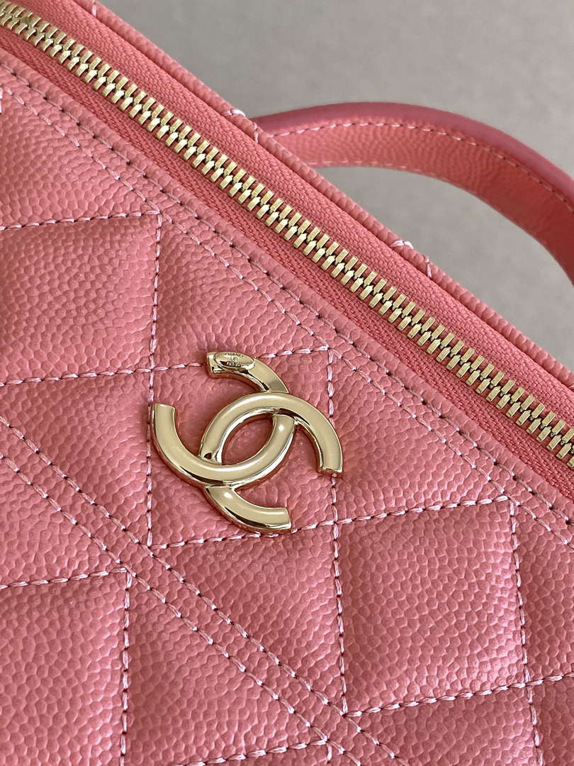 Chanel AP4404 Long Vanity with Chain Grained Calfskin & Gold-Tone Metal Rose Pink