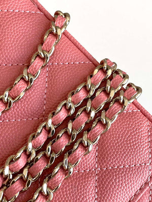 Chanel AP4404 Long Vanity with Chain Grained Calfskin & Gold-Tone Metal Rose Pink - Default Title - View 7