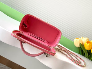 Chanel AP4404 Long Vanity with Chain Grained Calfskin & Gold-Tone Metal Rose Pink - Default Title - View 8