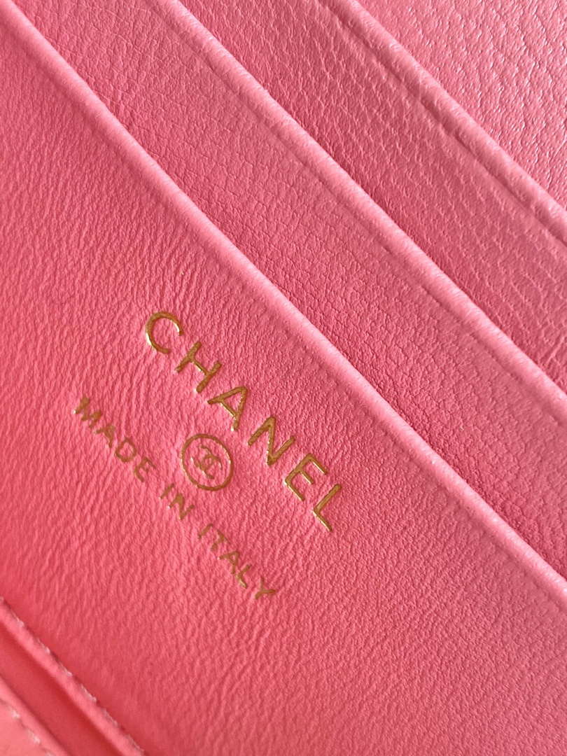 Chanel AP4404 Long Vanity with Chain Grained Calfskin & Gold-Tone Metal Rose Pink