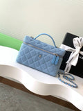 Chanel AP4407 Vanity with Chain Denim Blue Bag