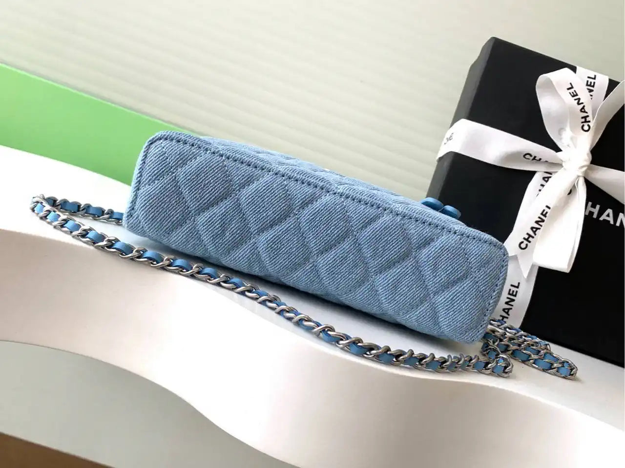 Chanel AP4407 Vanity with Chain Denim Blue Bag
