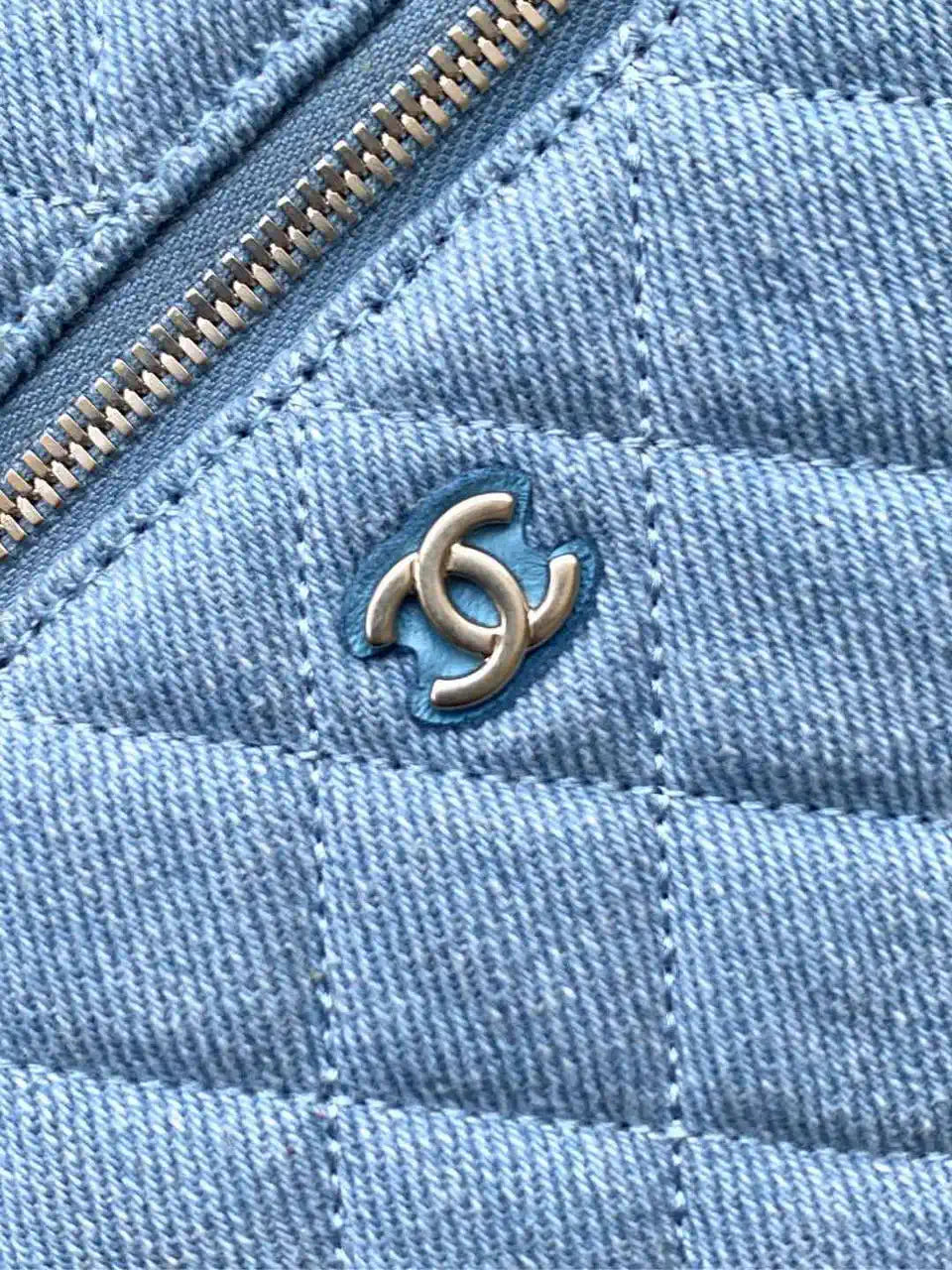 Chanel AP4407 Vanity with Chain Denim Blue Bag