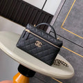 Chanel AP4407 Vanity with Chain Grained Calfskin Black