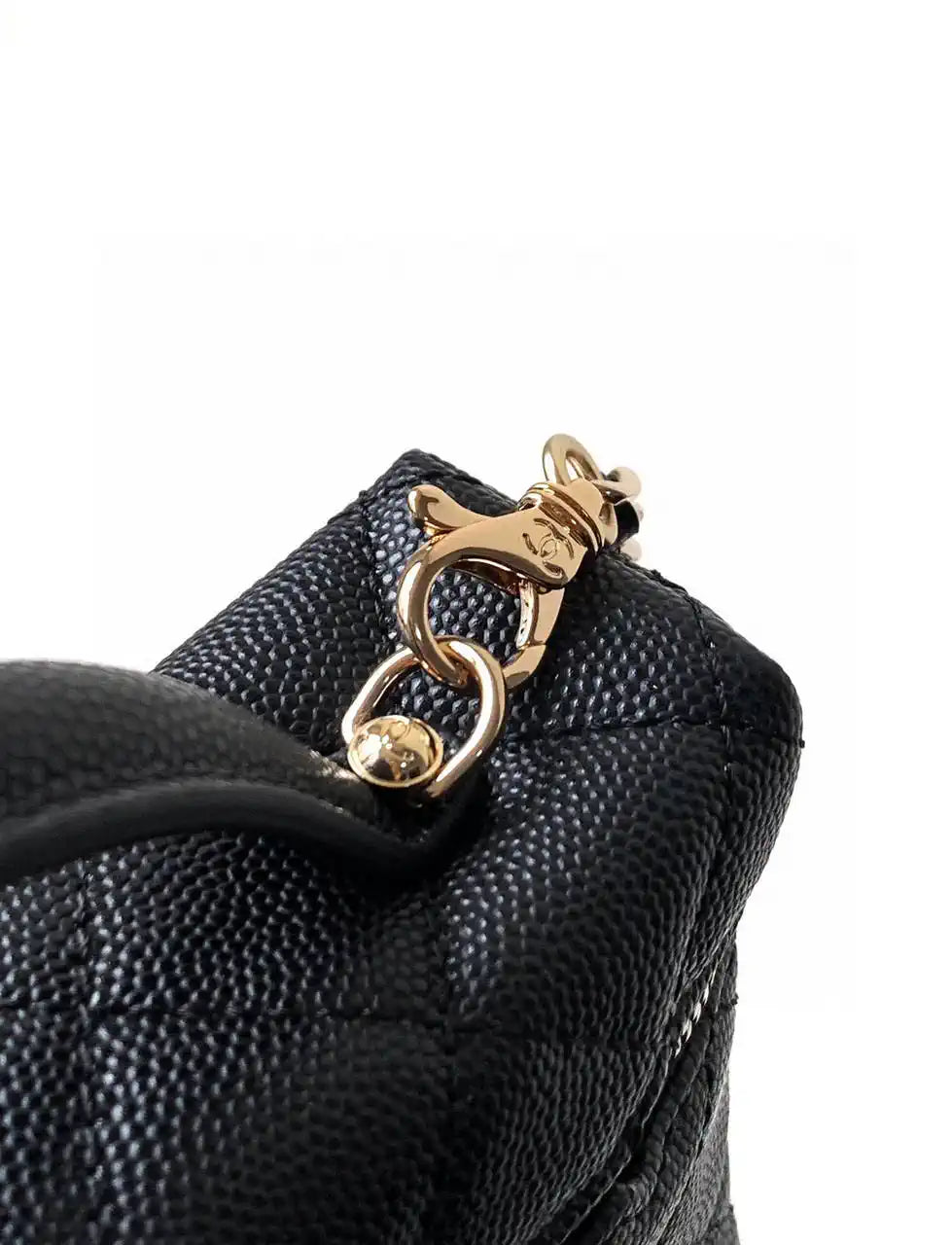 Chanel AP4407 Vanity with Chain Grained Calfskin Black