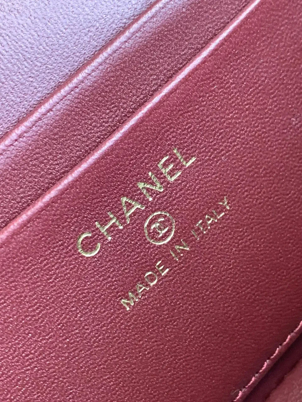 Chanel AP4407 Vanity with Chain Lambskin Wine Red