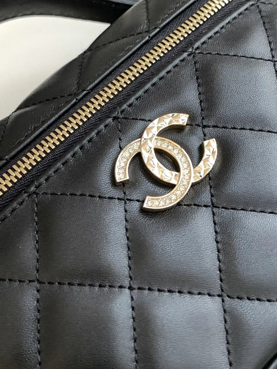 Chanel AP4407 Vanity with Chain Lambskin Black