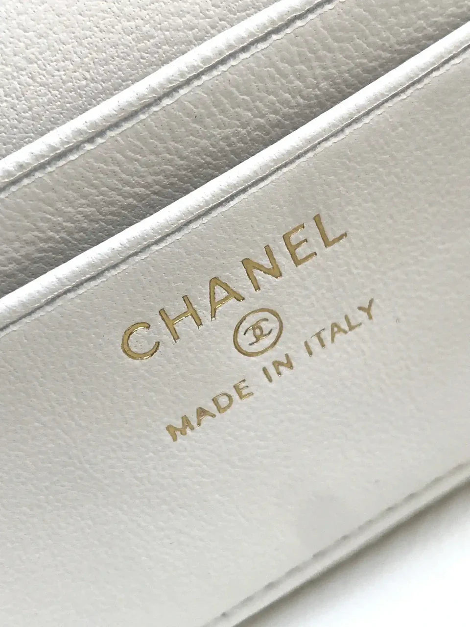 Chanel AP4407 Vanity with Chain Lambskin White