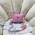 Chanel AP4484 Clutch with chain Grained Shiny Calfskin Pink