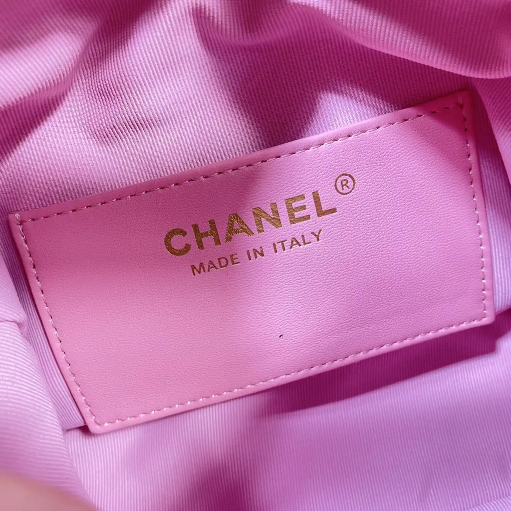 Chanel AP4484 Clutch with chain Grained Shiny Calfskin Pink