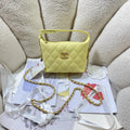 Chanel AP4484 Clutch with chain Grained Shiny Calfskin Yellow