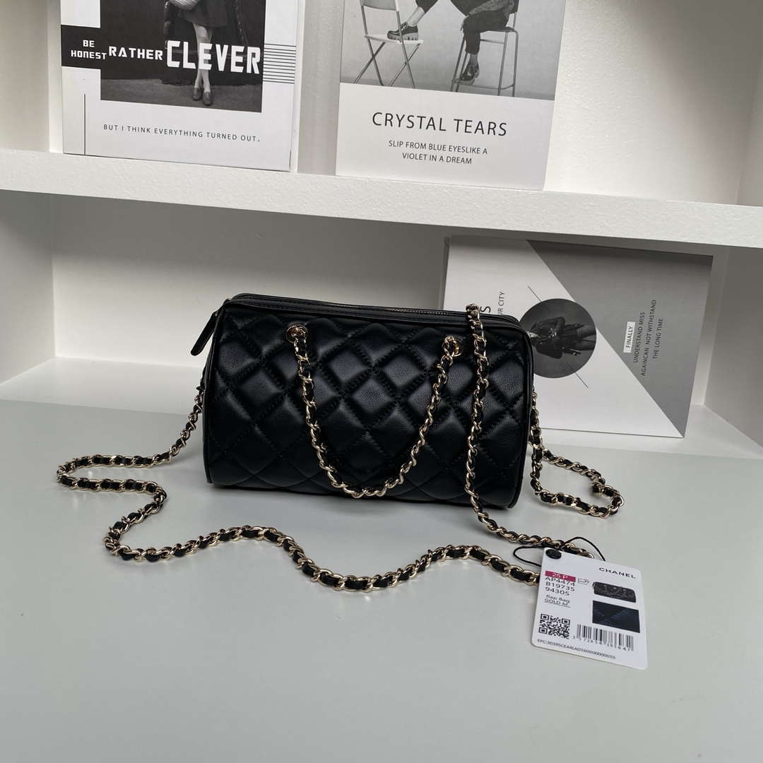 Chanel Ap4515 Clutch With Chain in Lambskin gold Black - Default Title - View 2