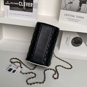 Chanel Ap4515 Clutch With Chain in Lambskin gold Black  & White - Default Title - View 5