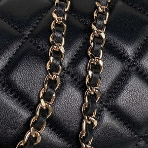 Chanel Ap4515 Clutch With Chain in Lambskin gold Black  & White - Default Title - View 9