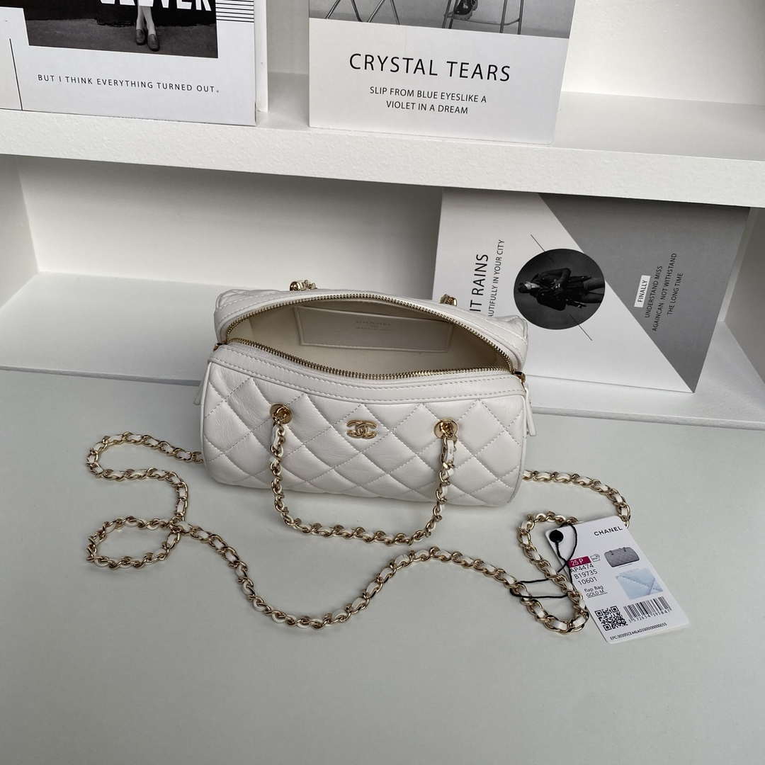 Chanel Ap4515 Clutch With Chain in Lambskin gold White - Default Title - View 7
