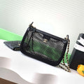Chanel AP4572 25S Clutch With Chain Mesh Shiny Lambskin & Gold-Tone Metal Black - Default Title - View 1