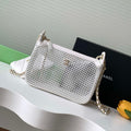 Chanel AP4572 25S Clutch With Chain Mesh Shiny Lambskin & Gold-Tone Metal White - Default Title - View 1