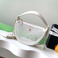 Chanel AP4573 25S Clutch With Chain Mesh Shiny Lambskin & Gold-Tone Metal White - Default Title - View 1