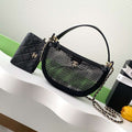 Chanel AP4573 25S Clutch With Chain Mesh Shiny Lambskin & Gold-Tone Metal Black - Default Title - View 1