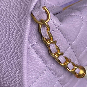 Chanel AP4584 25S  Pouch Grained Purple Calfskin Imitation Pearl Gold - Default Title - View 9