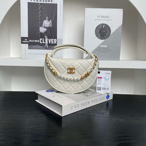 Chanel AP4584 25S  Pouch Grained Purple Calfskin Imitation Pearl Gold - Default Title - View 10