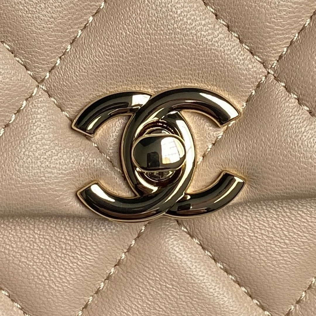 Chanel AP4592 25S Mini Flap Lambskin Apricot gold