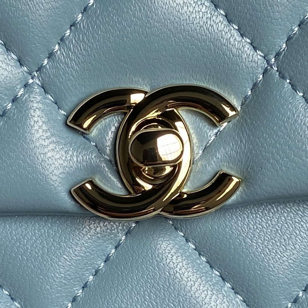 Chanel AP4592 25S Mini Flap Lambskin Blue gold - Default Title - View 3