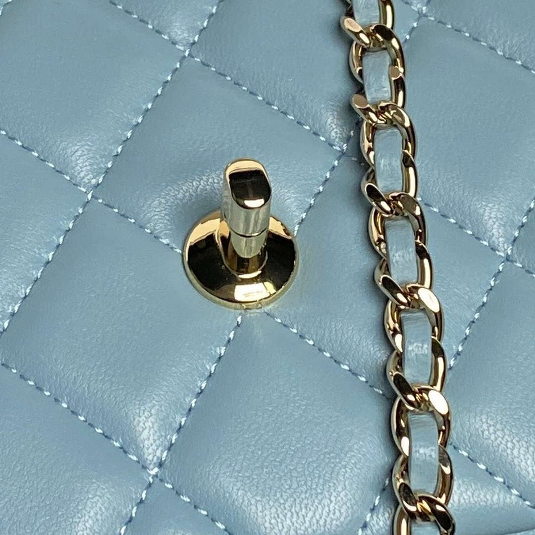 Chanel AP4592 25S Mini Flap Lambskin Blue gold - Default Title - View 7