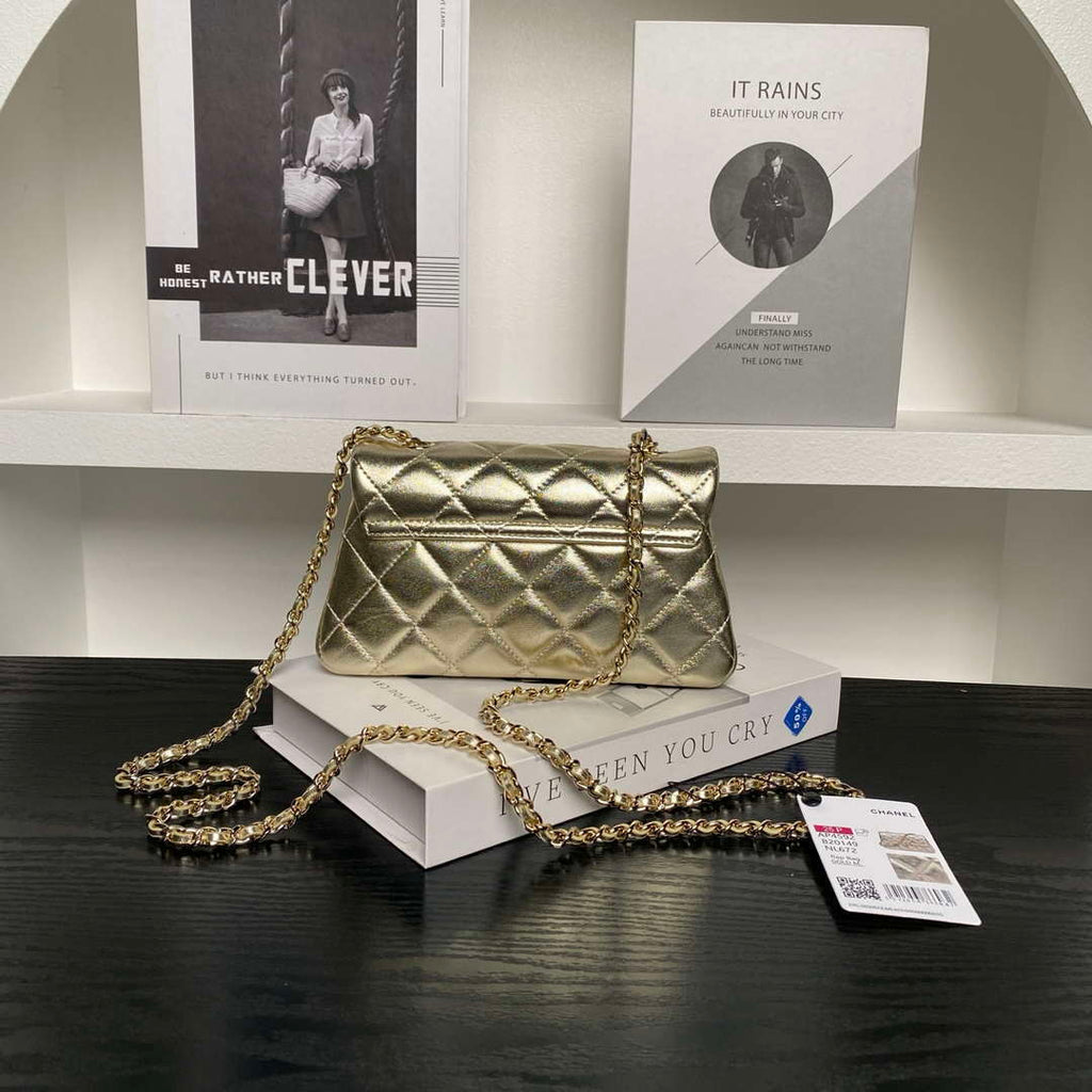 Chanel AP4592 25S Mini Flap Lambskin Gold