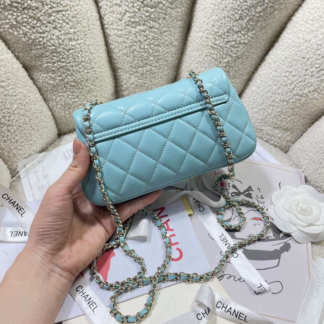 Chanel AP4592 25S Mini Flap Lake blue Lambskin gold - Default Title - View 4