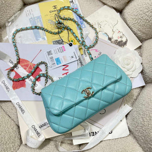 Chanel AP4592 25S Mini Flap Lake blue Lambskin gold - Default Title - View 6