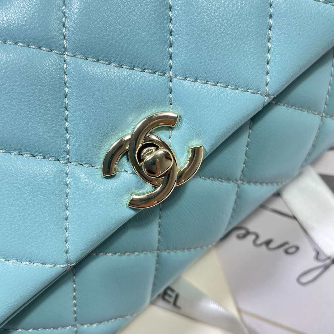 Chanel AP4592 25S Mini Flap Lake blue Lambskin gold - Default Title - View 7