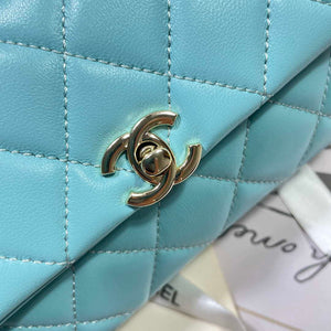 Chanel AP4592 25S Mini Flap Lake blue Lambskin gold - Default Title - View 7