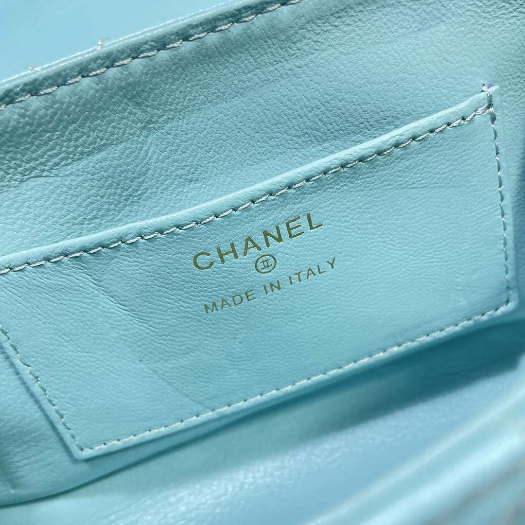 Chanel AP4592 25S Mini Flap Lake blue Lambskin gold - Default Title - View 9